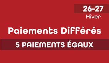 Image for: PRÉVENTE JUSQU'AU 15 OCT. // Passes Hiver 2026-2027 - Paiements Différés 